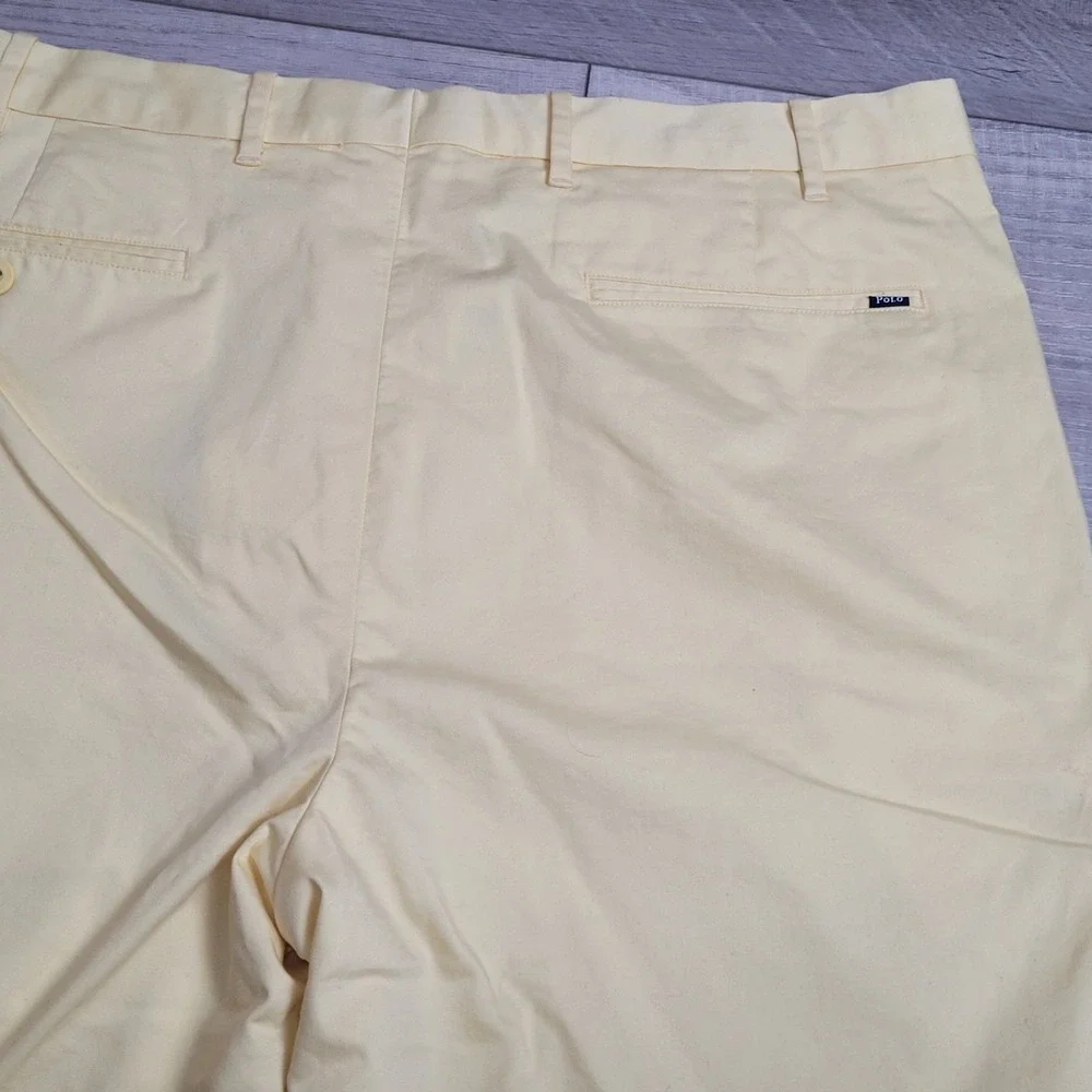 ⛳Polo Ralph Lauren Performance Golf Shorts Mens 38x9 Yellow Stretch Tailored Fit